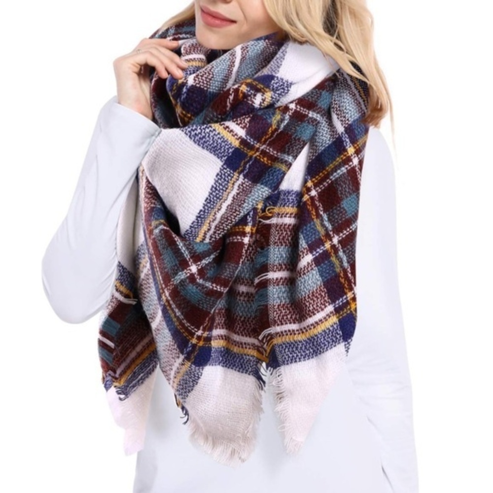 Women’s Blanket Scarf Plaid Fashion Boho Winter Warm Soft Oversized Scarf